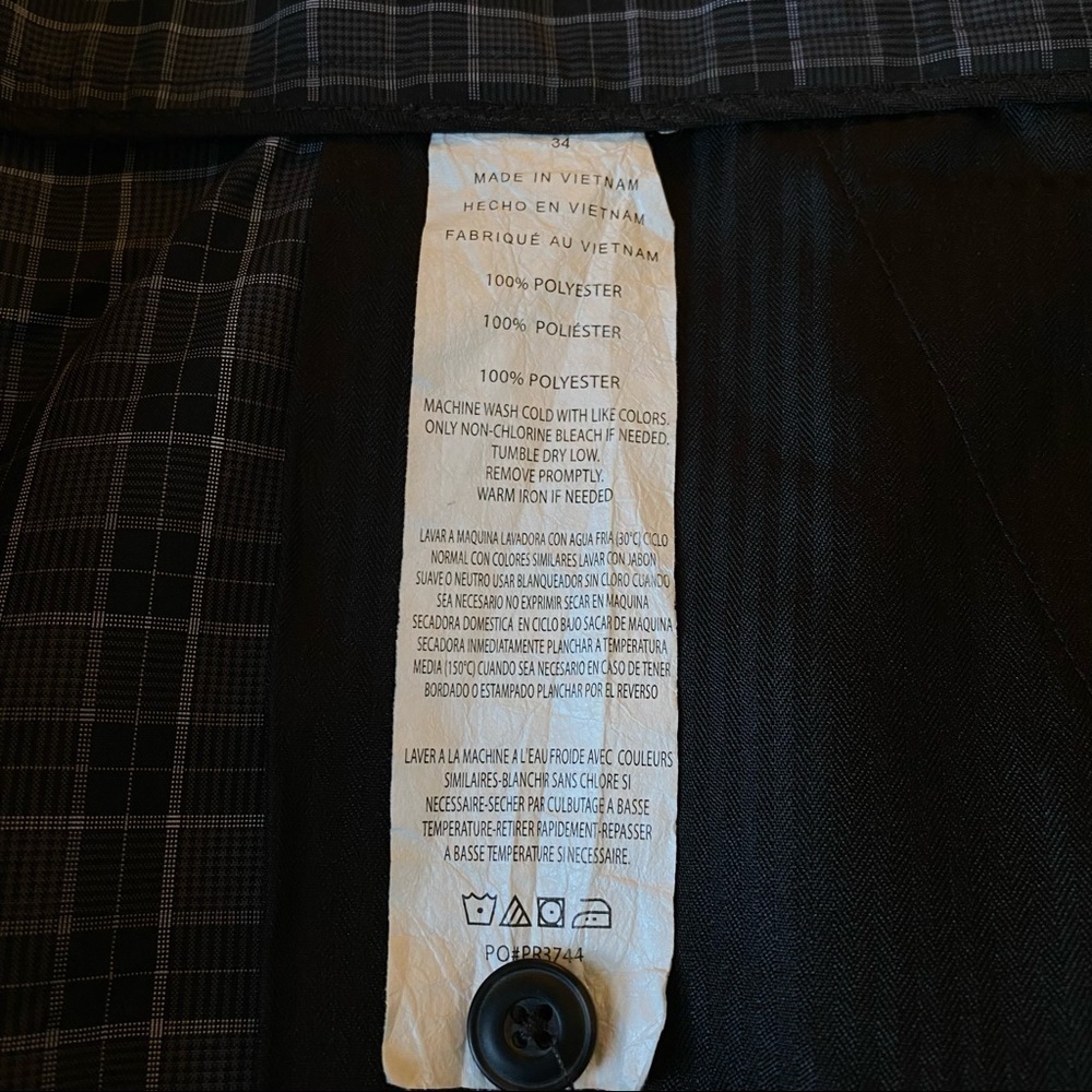 PGA Tour Men's Flat Front Shorts Black & Gray Plaid Size 34 - Picture 8 of 8